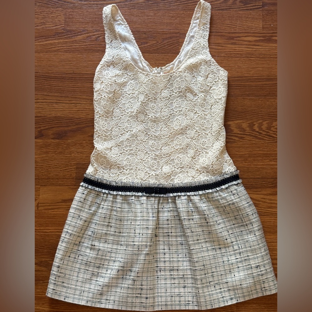 Rebecca Taylor lace and tweed dress size 4 NWT